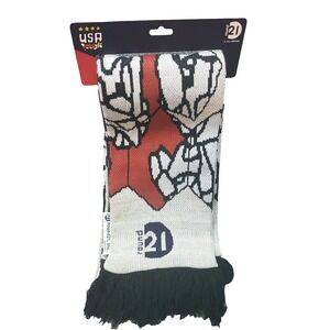 Round21 USA Soccer Scarf USWNT Knit Graphic Fringe USWNTPA20-065